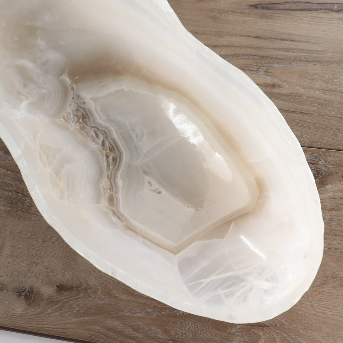 Mexican Onyx/Calcite Canoe Bowl 39"