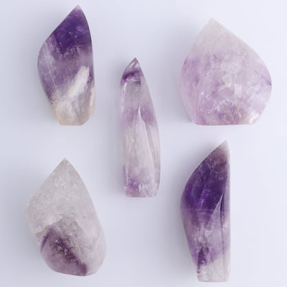 Amethyst Flames Set of 5 - Expert Wholesale and Supplier of Wholesale Crystals & Bulk Gemstones, ["Amethyst","Brazil","flames"]