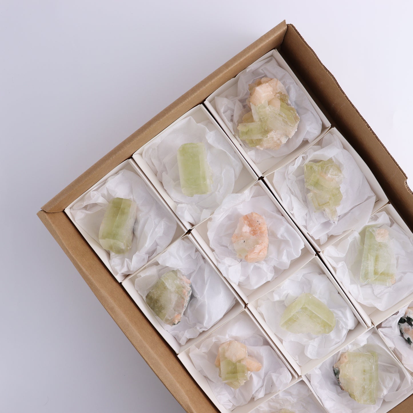 Apophyllite Clusters Flat of 12