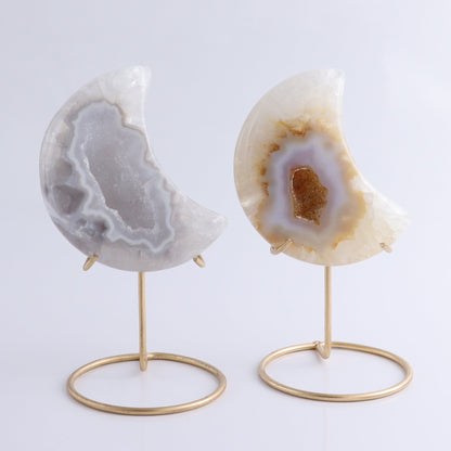 Agate Moons with Stand Set of 6 - Expert Wholesale and Supplier of Wholesale Crystals & Bulk Gemstones, ["Agate","Brazil","moons"]