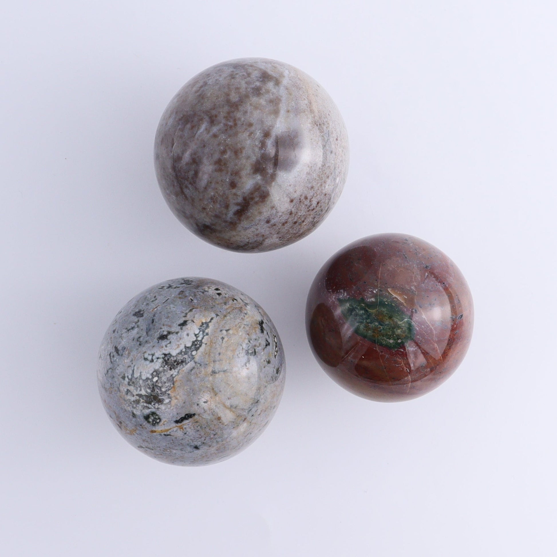 Ocean Jasper Spheres Set of 12 - Expert Wholesale and Supplier of Wholesale Crystals & Bulk Gemstones, ["jasper","Madagascar","Ocean Jasper","Spheres"]