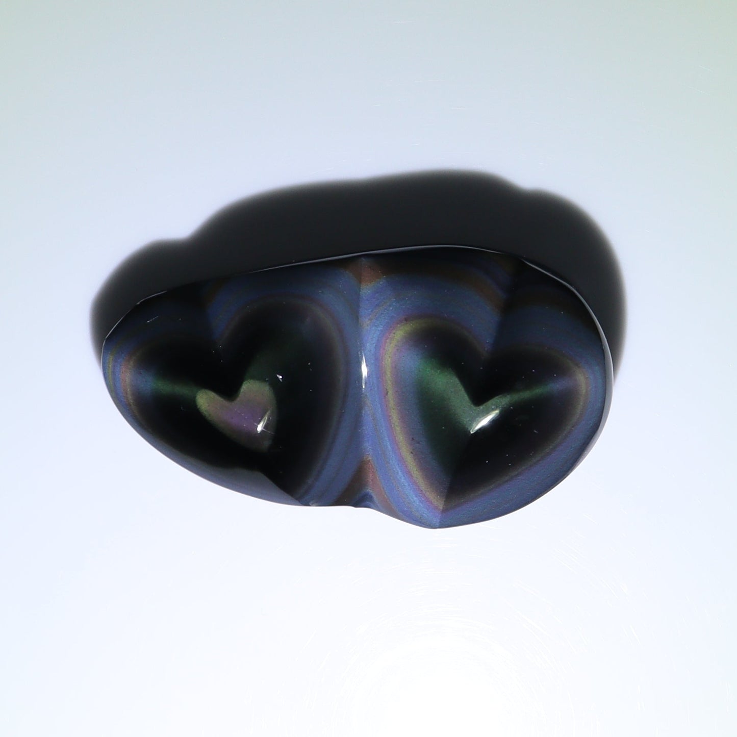 Rainbow Obsidian Heart Set of 4