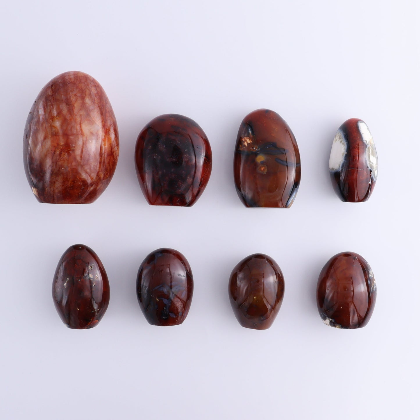 Carnelian Freeforms Set of 8 - Expert Wholesale and Supplier of Wholesale Crystals & Bulk Gemstones, ["carnelian","Freeform","Freeforms","Madagascar"]