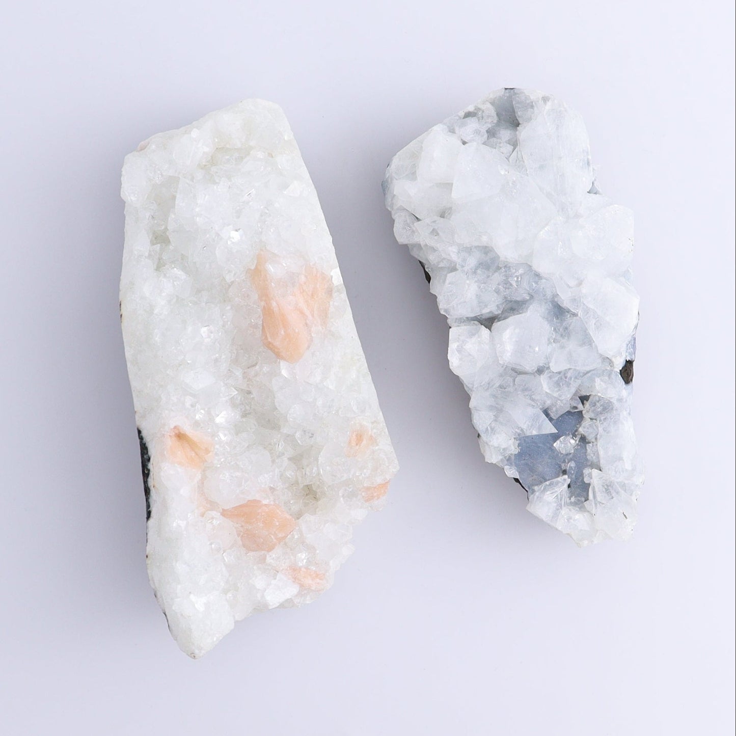 Apophyllite Clusters Set of 6 - Expert Wholesale and Supplier of Wholesale Crystals & Bulk Gemstones, ["Apophyllite","Clusters","Flats"]