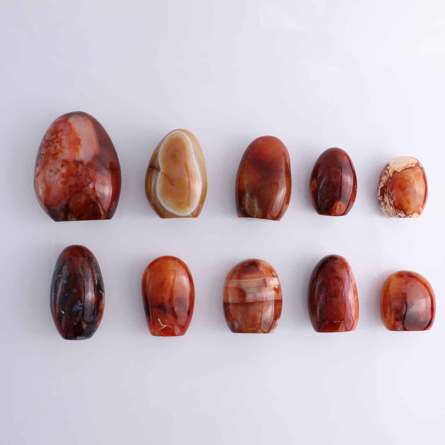 Carnelian Freeform Set of 10 - Expert Wholesale and Supplier of Wholesale Crystals & Bulk Gemstones, ["carnelian","Freeforms","Madagascar"]