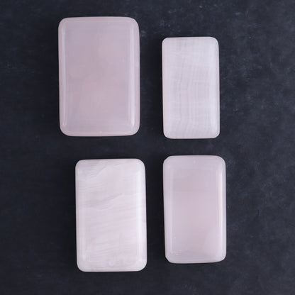 Pink Mangano Calcite Rectangles Set of 8 - Expert Wholesale and Supplier of Wholesale Crystals & Bulk Gemstones, ["Calcite","Madagascar","Pink Calcite","Rectangle"]