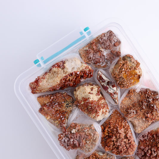 Vanadinite Flat from Morocco - Expert Wholesale and Supplier of Wholesale Crystals & Bulk Gemstones, ["Barite","Flats","Morocco"]