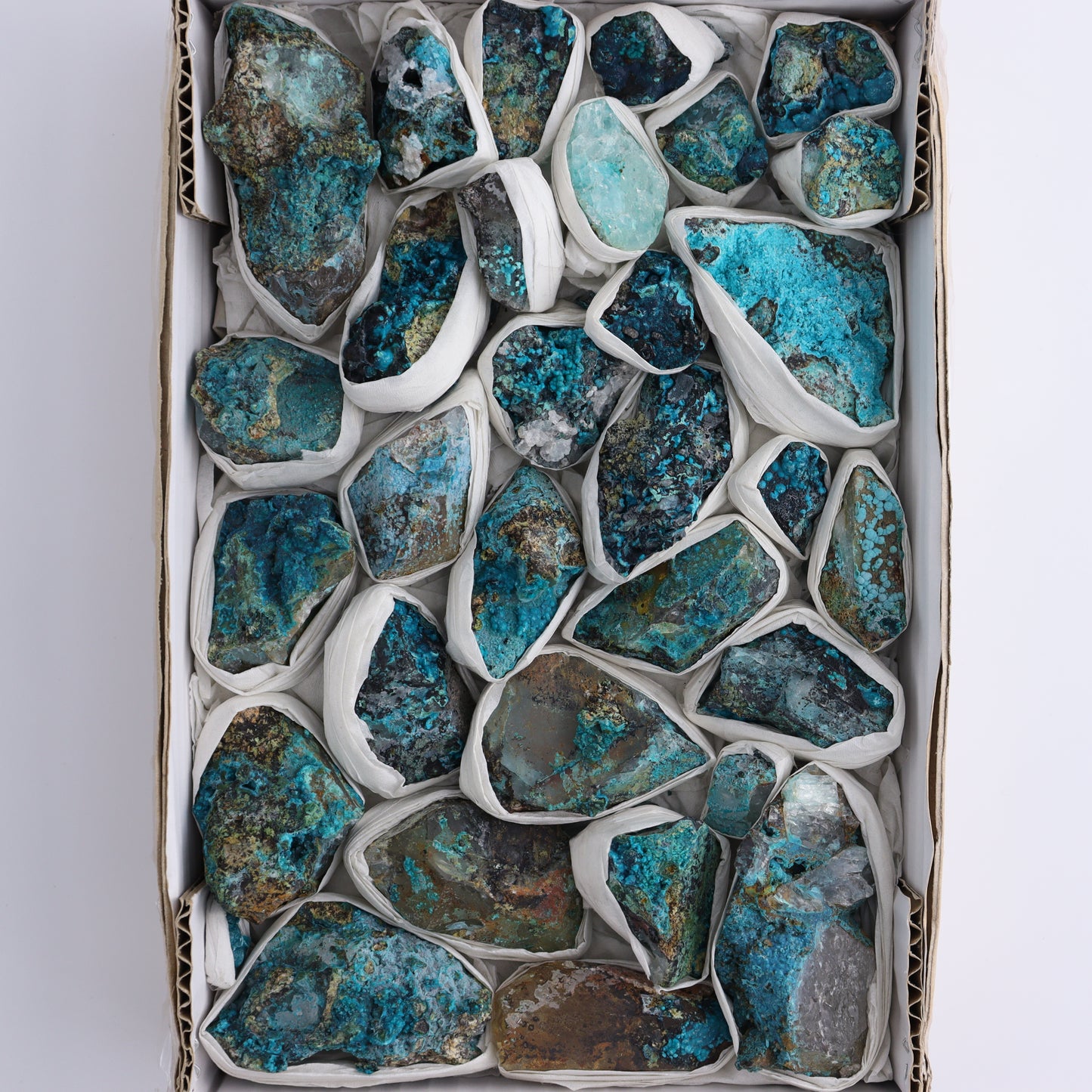 Chrysocolla with Quartz Roughs Flat - Expert Wholesale and Supplier of Wholesale Crystals & Bulk Gemstones, ["Chrysocolla","Flats","Freeforms","Peru","Rough"]