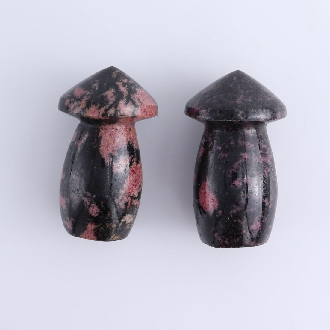 Rhodonite Mushrooms Set of 8 - Expert Wholesale and Supplier of Wholesale Crystals & Bulk Gemstones, ["Mushrooms","Rhodonite"]