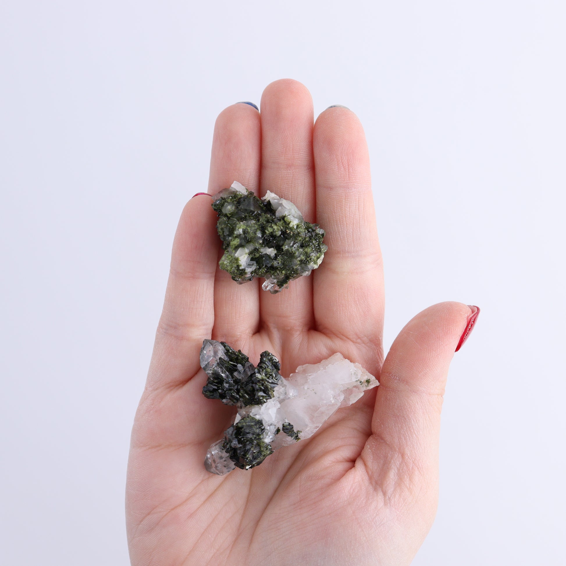 Epidote Set of 20 - Expert Wholesale and Supplier of Wholesale Crystals & Bulk Gemstones, ["epidote","flat","Flats"]