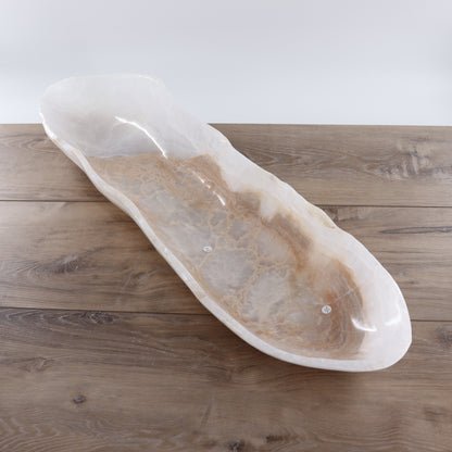 Mexican Onyx/Calcite Canoe Bowl - Expert Wholesale and Supplier of Wholesale Crystals & Bulk Gemstones, ["Bowls","Calcite","canoe","Mexico","onyx"]