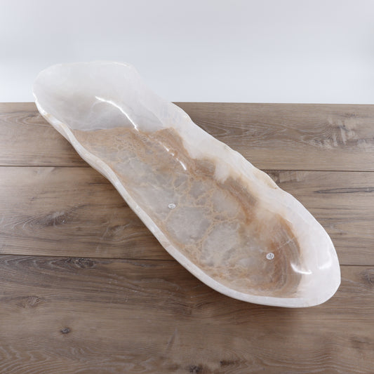 Mexican Onyx/Calcite Canoe Bowl - Expert Wholesale and Supplier of Wholesale Crystals & Bulk Gemstones, ["Bowls","Calcite","canoe","Mexico","onyx"]