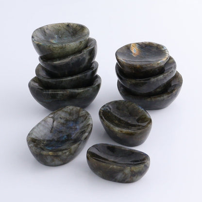 Labradorite Bowls Set of 10 - Expert Wholesale and Supplier of Wholesale Crystals & Bulk Gemstones, ["Bowls","Labradorite","Madagascar"]