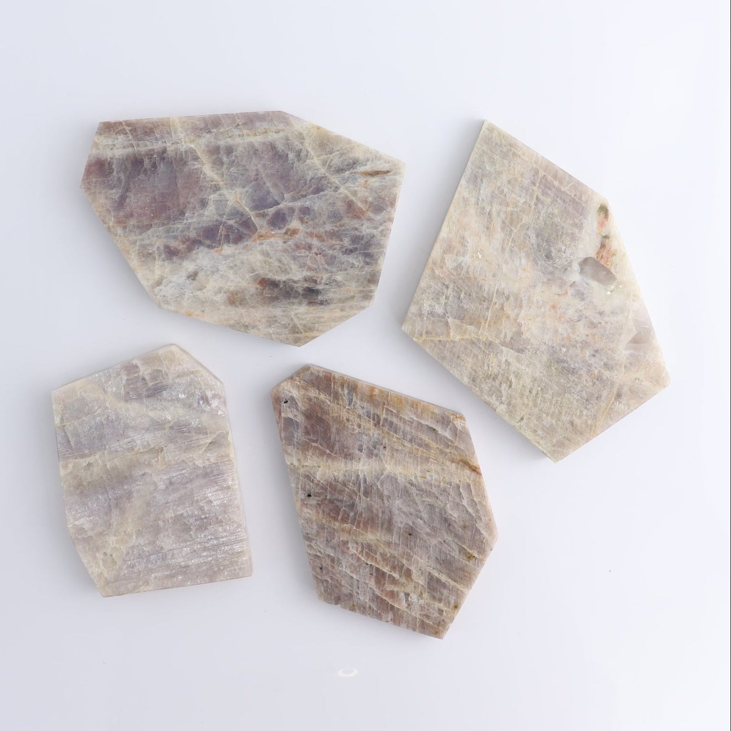 Moonstone Slices & Slabs Set of 4