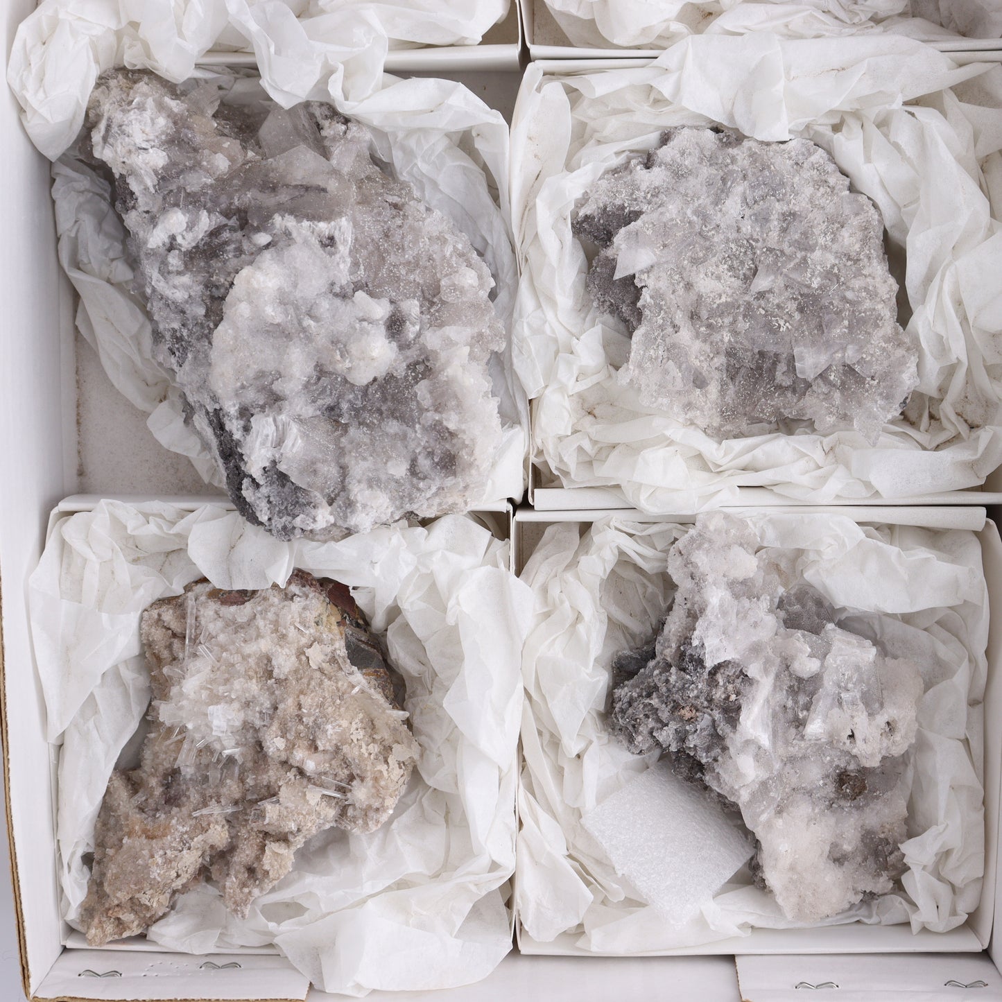 Selenite Clusters from Mexico Set of 6 - Expert Wholesale and Supplier of Wholesale Crystals & Bulk Gemstones, ["close_70","Clusters","Mexico","selenite"]
