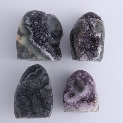 Uruguay Amethyst Set of 8 - Expert Wholesale and Supplier of Wholesale Crystals & Bulk Gemstones, ["Amethyst","Freeforms","Uruguay"]