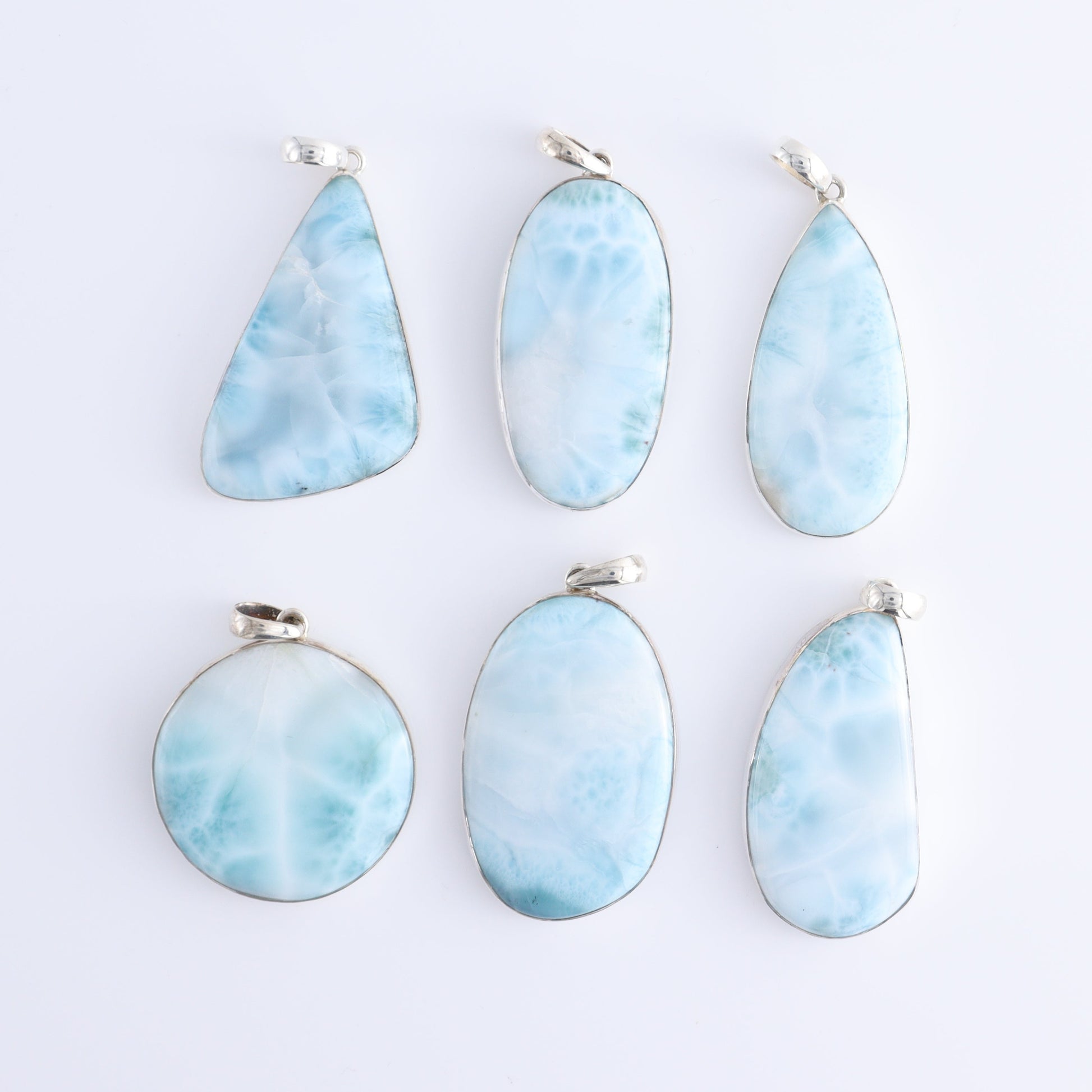 One Large Larimar Sterling Silver Pendant (chain not included) - Expert Wholesale and Supplier of Wholesale Crystals & Bulk Gemstones, ["Larimar","Pendant","sterling silver"]