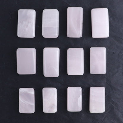 Pink Mangano Calcite Rectangles Set of 12