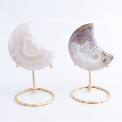 Agate Moons with Stand Set of 5 - Expert Wholesale and Supplier of Wholesale Crystals & Bulk Gemstones, ["Agate","Brazil","moons"]