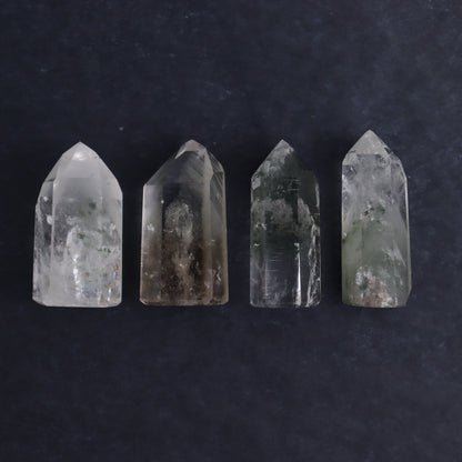 Garden Quartz Towers Set of 6 - Expert Wholesale and Supplier of Wholesale Crystals & Bulk Gemstones, ["Brazil","Garden Quartz","Quartz","Towers"]