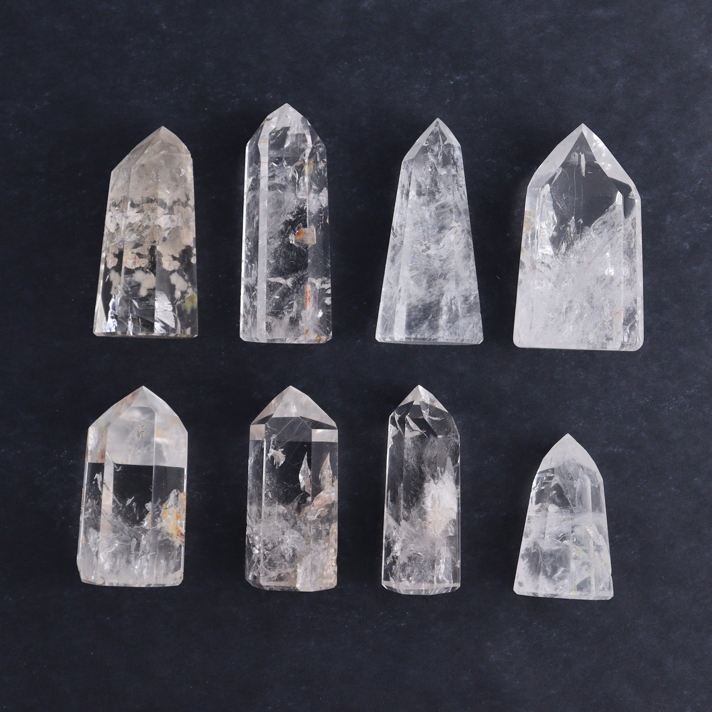Quartz Towers Set of 8 - Expert Wholesale and Supplier of Wholesale Crystals & Bulk Gemstones, ["Quartz","Towers"]