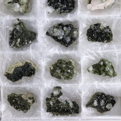 Epidote Set of 15 - Expert Wholesale and Supplier of Wholesale Crystals & Bulk Gemstones, ["epidote","flat","Flats"]