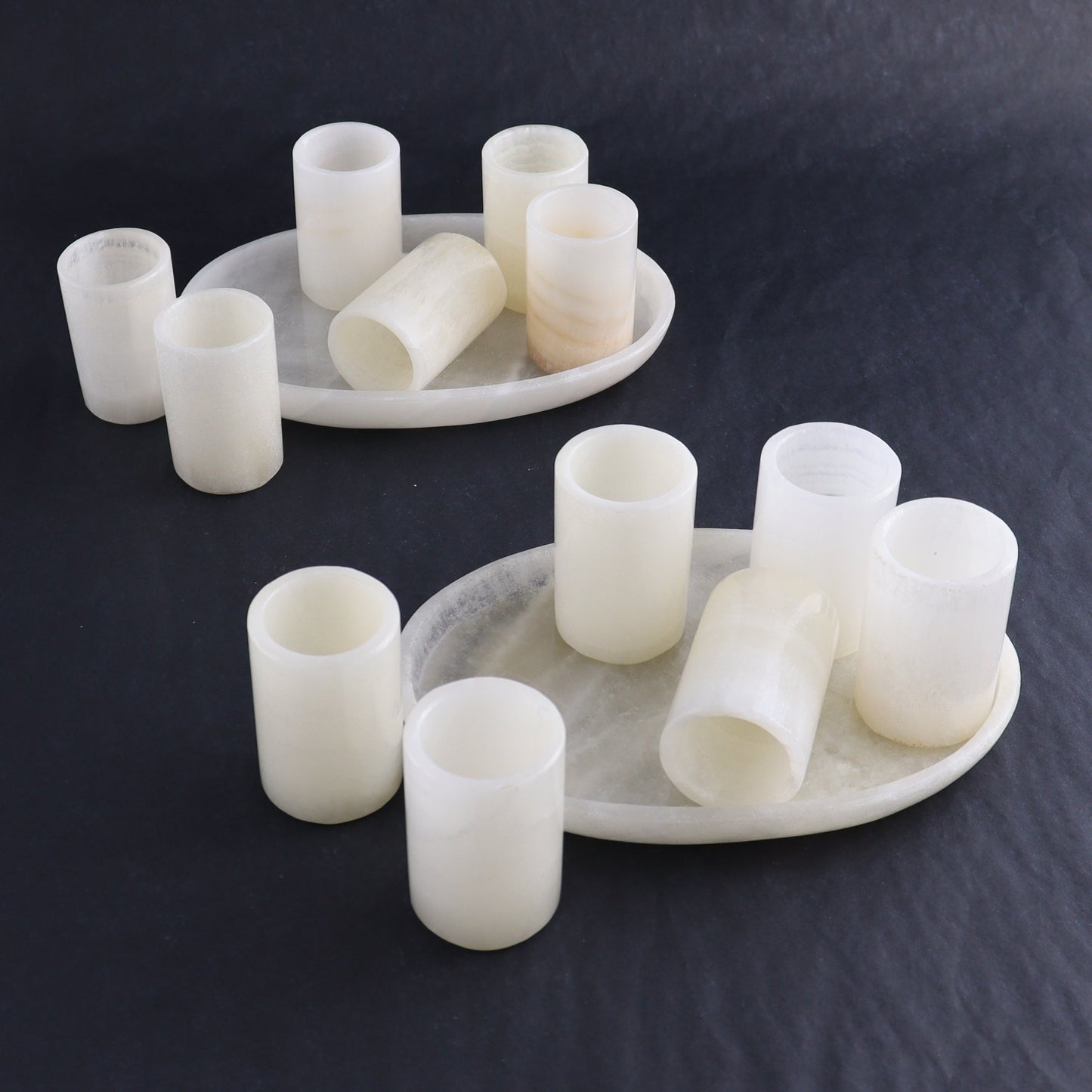 Shot Glass Set Mexican Onyx/Calcite White - Expert Wholesale and Supplier of Wholesale Crystals & Bulk Gemstones, ["Calcite","Catalog Onyx","Mexico","onyx","Shot Glasses"]
