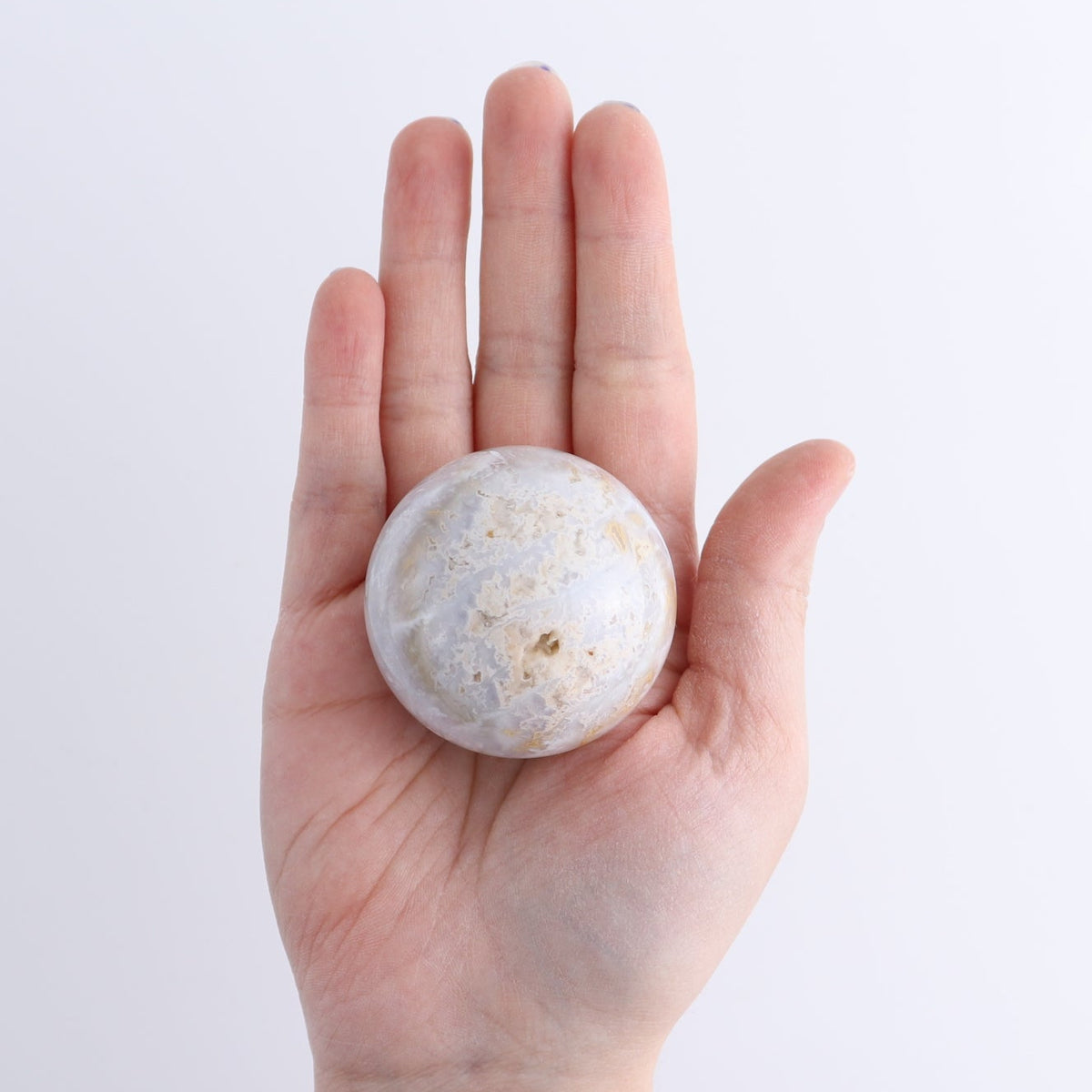 One Sphere Chalcedony Agate | Mi Esperanza Minerals | Supplier of Crystals and Onyx