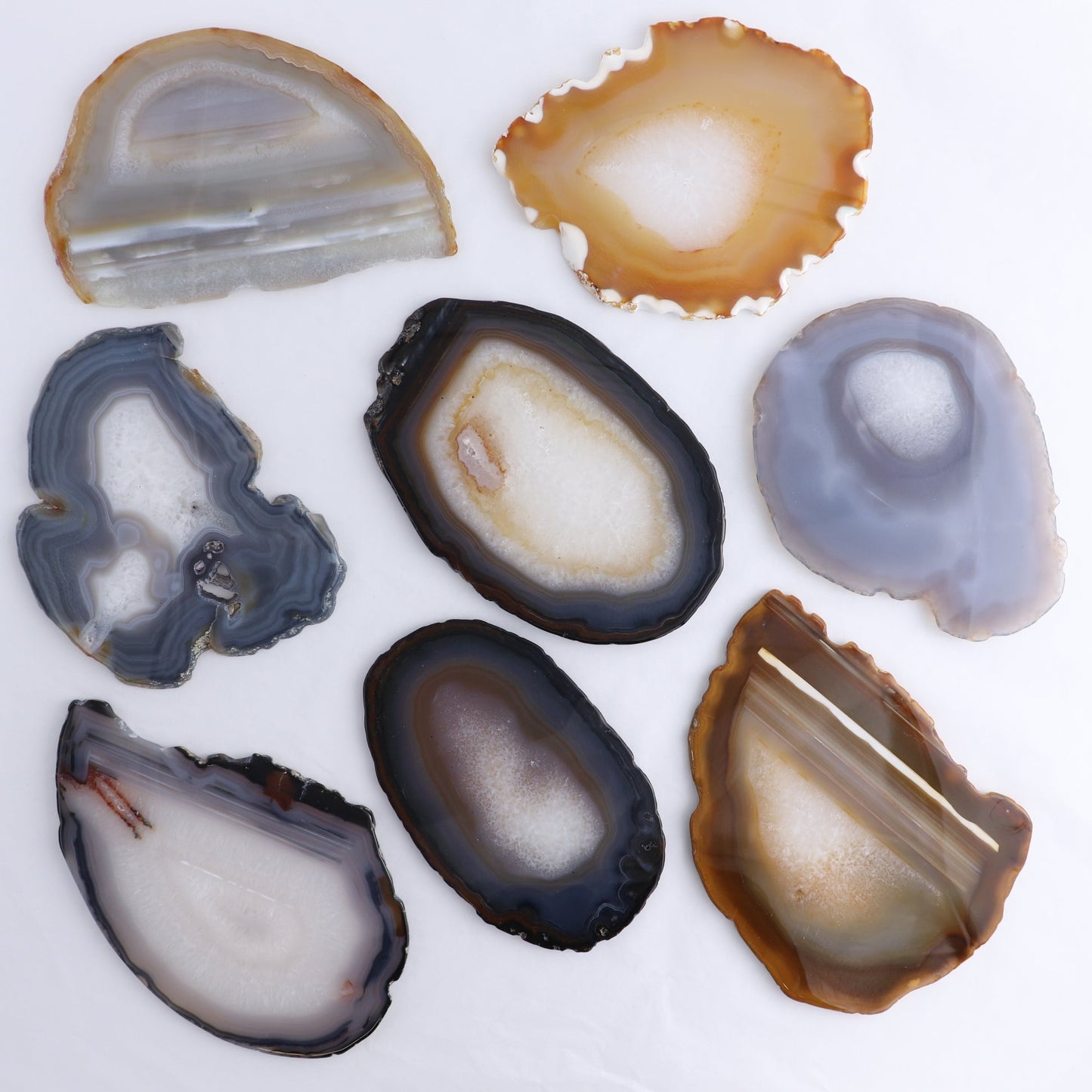 Agate Slices Set of 8