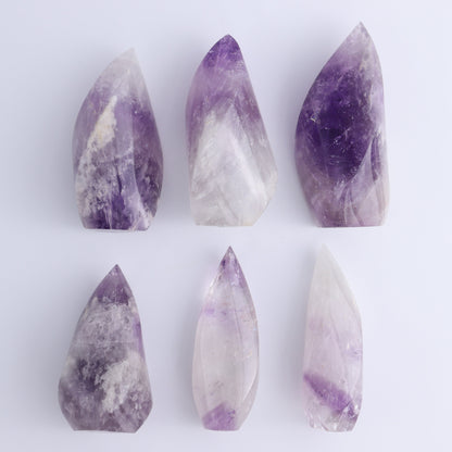 Imperfect Amethyst Flames Set of 6 - Expert Wholesale and Supplier of Wholesale Crystals & Bulk Gemstones, ["Amethyst","Brazil","close_30","flames"]