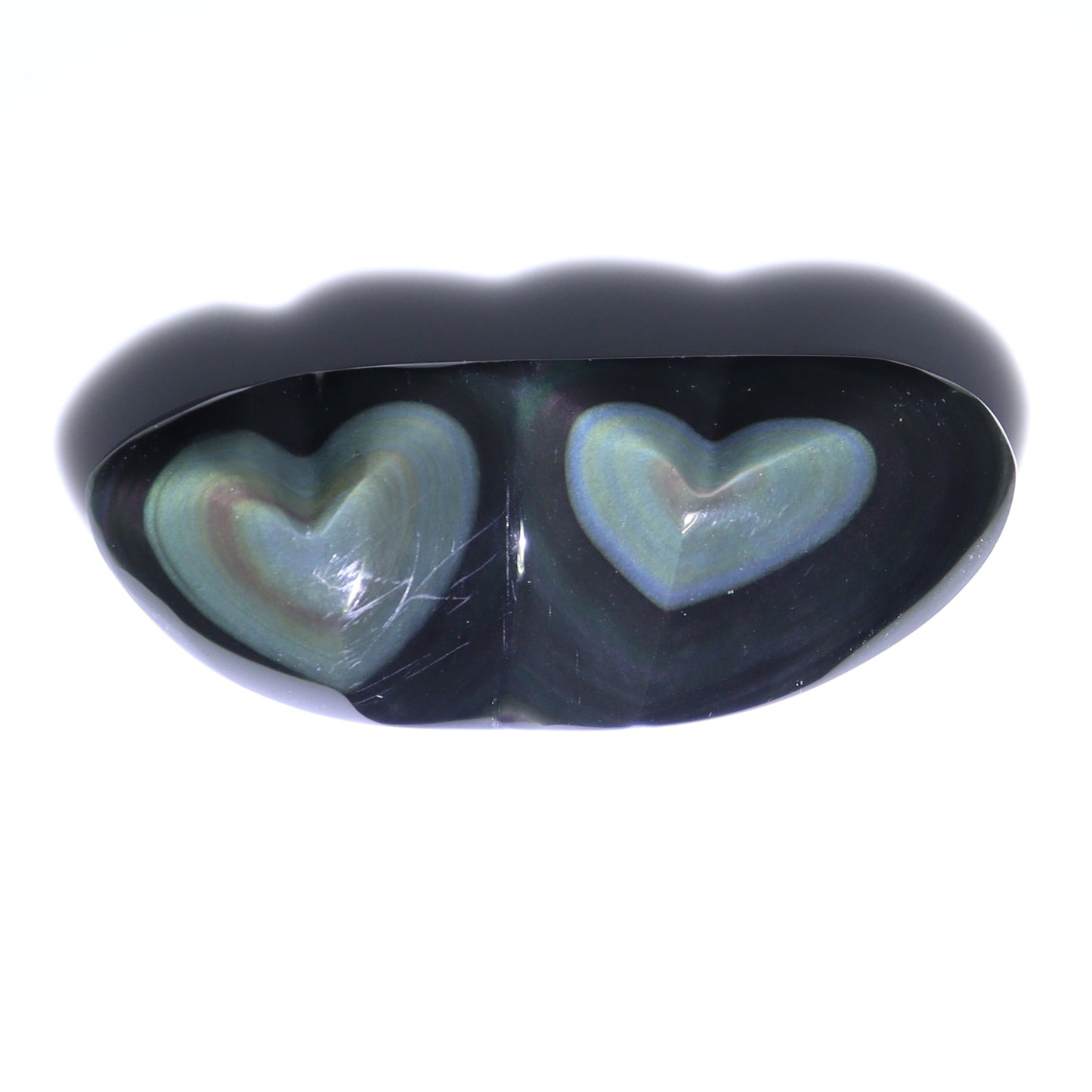 Rainbow Obsidian Heart Pairs Set of 8 - Expert Wholesale and Supplier of Wholesale Crystals & Bulk Gemstones, ["Hearts","Mexico","Rainbow Obsidian"]