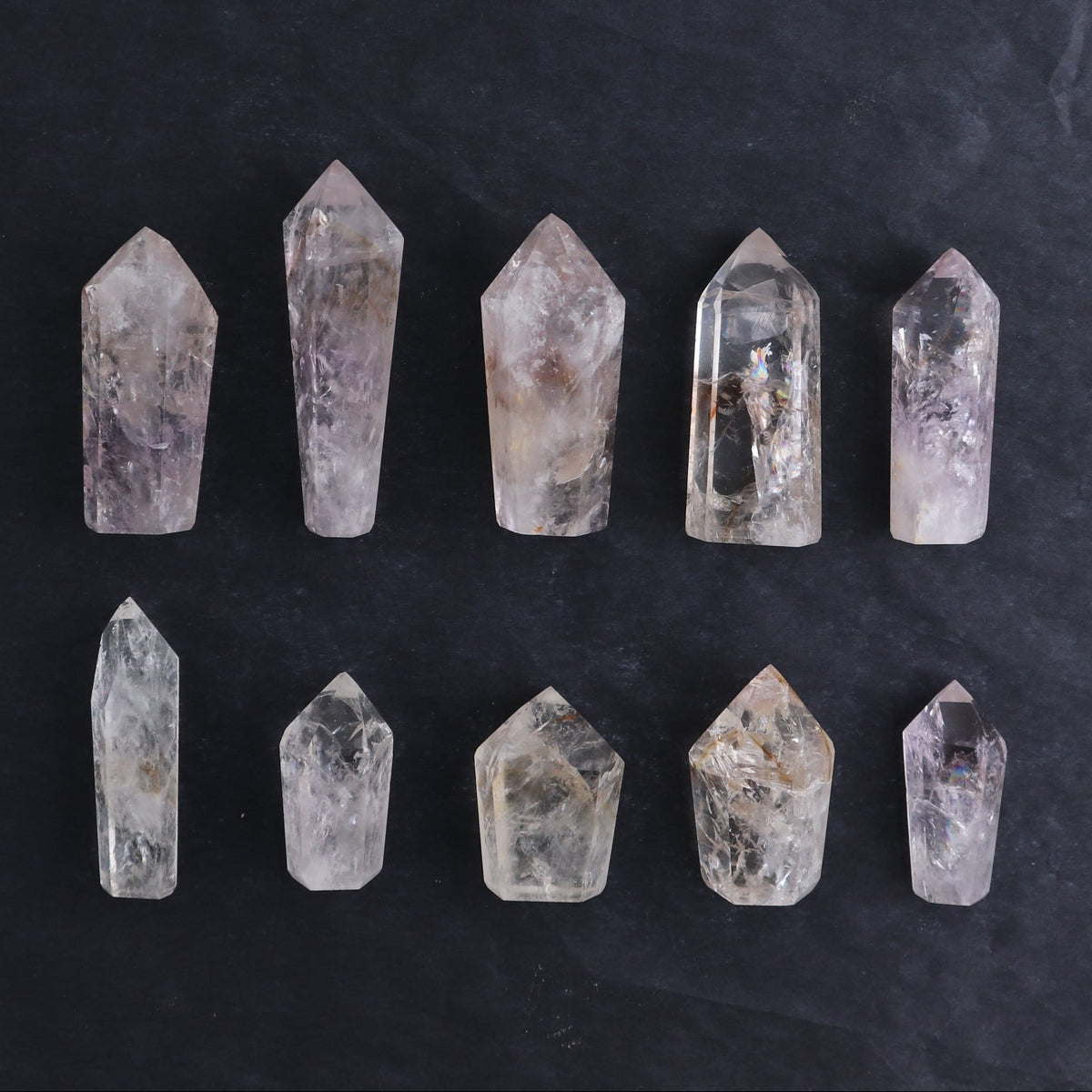 Powellite Amethyst UV Reactive Towers Set of 10