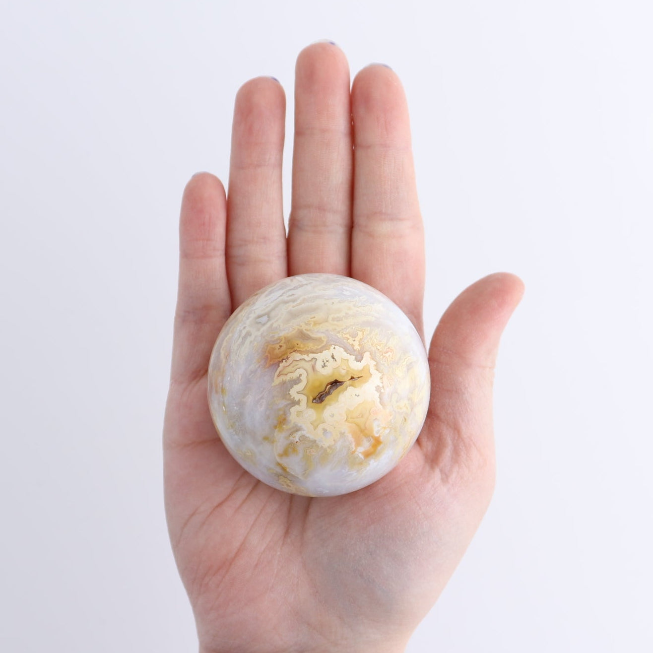 One Sphere Chalcedony Agate | Mi Esperanza Minerals | Supplier of Crystals and Onyx