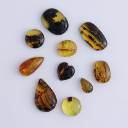 Amber Cabs Set of 10 - Expert Wholesale and Supplier of Wholesale Crystals & Bulk Gemstones, ["Amber","Cabs"]