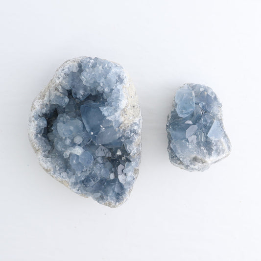 Celestite Clusters Set of 2