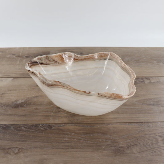 Mexican Onyx/Calcite Bowl 11"