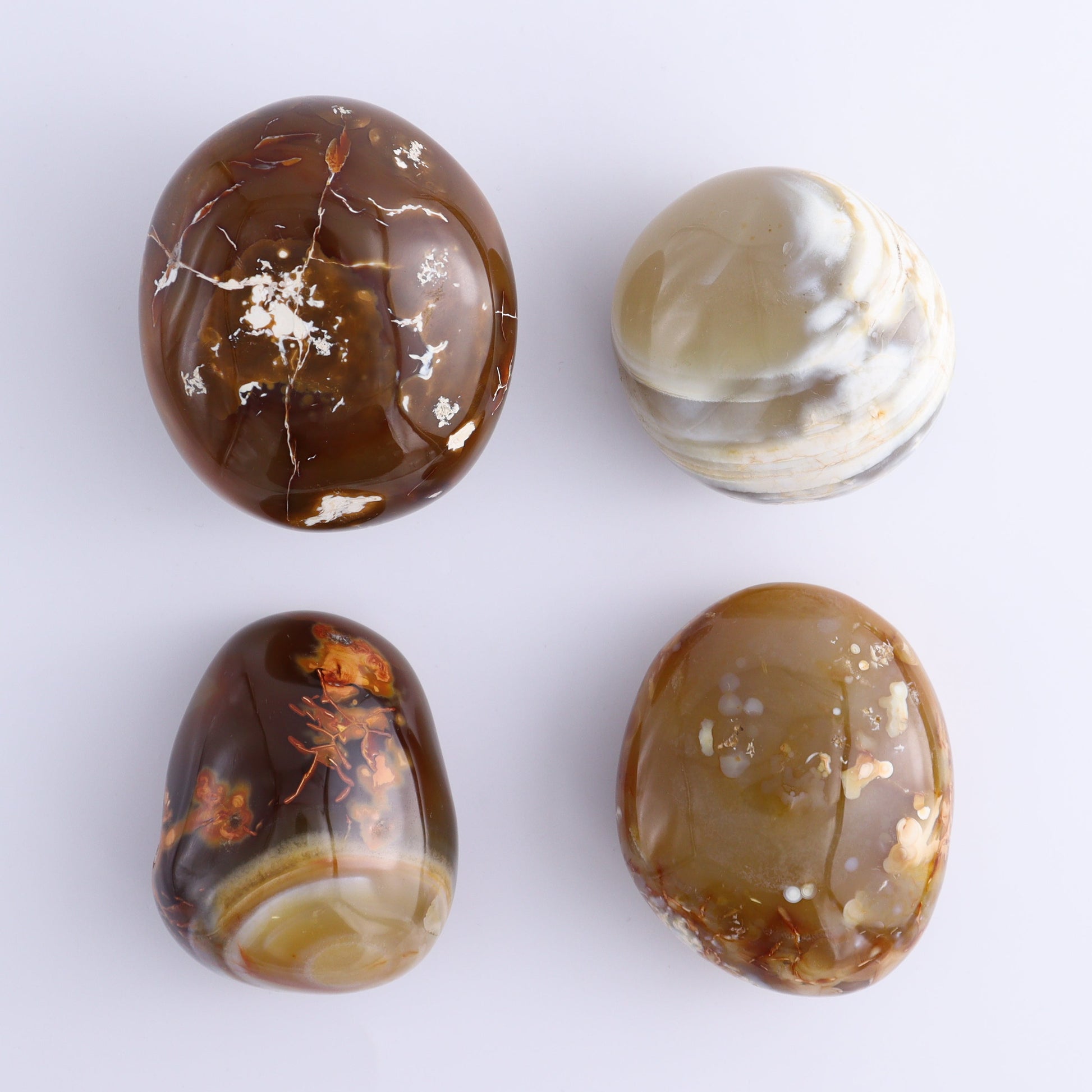 Carnelian Large Palm Stones Set of 4 - Expert Wholesale and Supplier of Wholesale Crystals & Bulk Gemstones, ["carnelian","Madagascar","Palm Stones"]