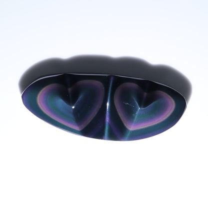 Rainbow Obsidian Heart Set of 4