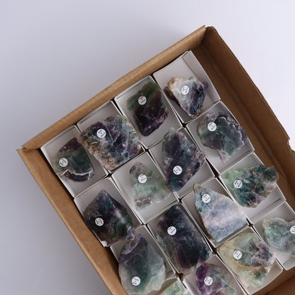 Fluorite Polished Face Cut Bases Set of 16 - Expert Wholesale and Supplier of Wholesale Crystals & Bulk Gemstones, ["Cut Base","Face Polished","Fluorite","Mexico"]