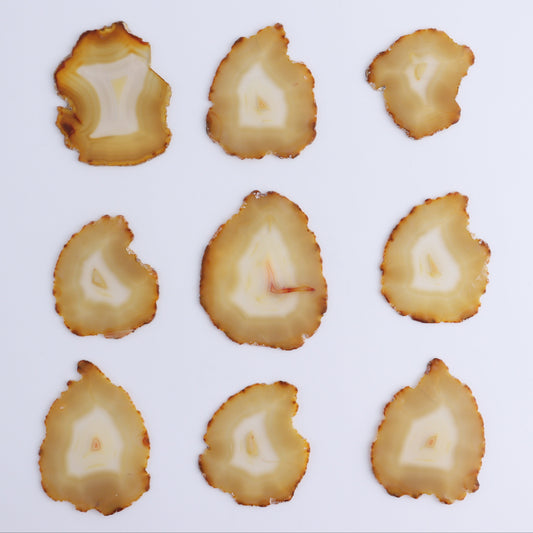 Iris Agate Slices Set of 9 - Expert Wholesale and Supplier of Wholesale Crystals & Bulk Gemstones, ["Agate","Iris Agate","Slices and Slabs"]