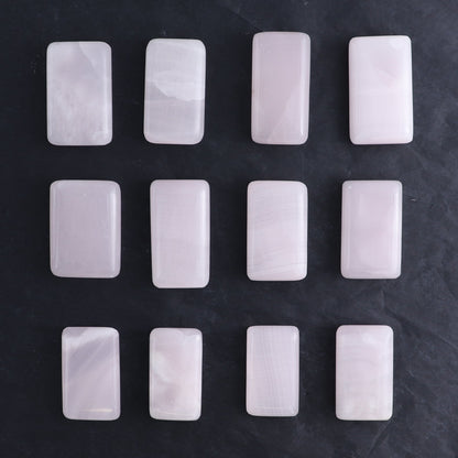 Pink Mangano Calcite Rectangles Set of 12