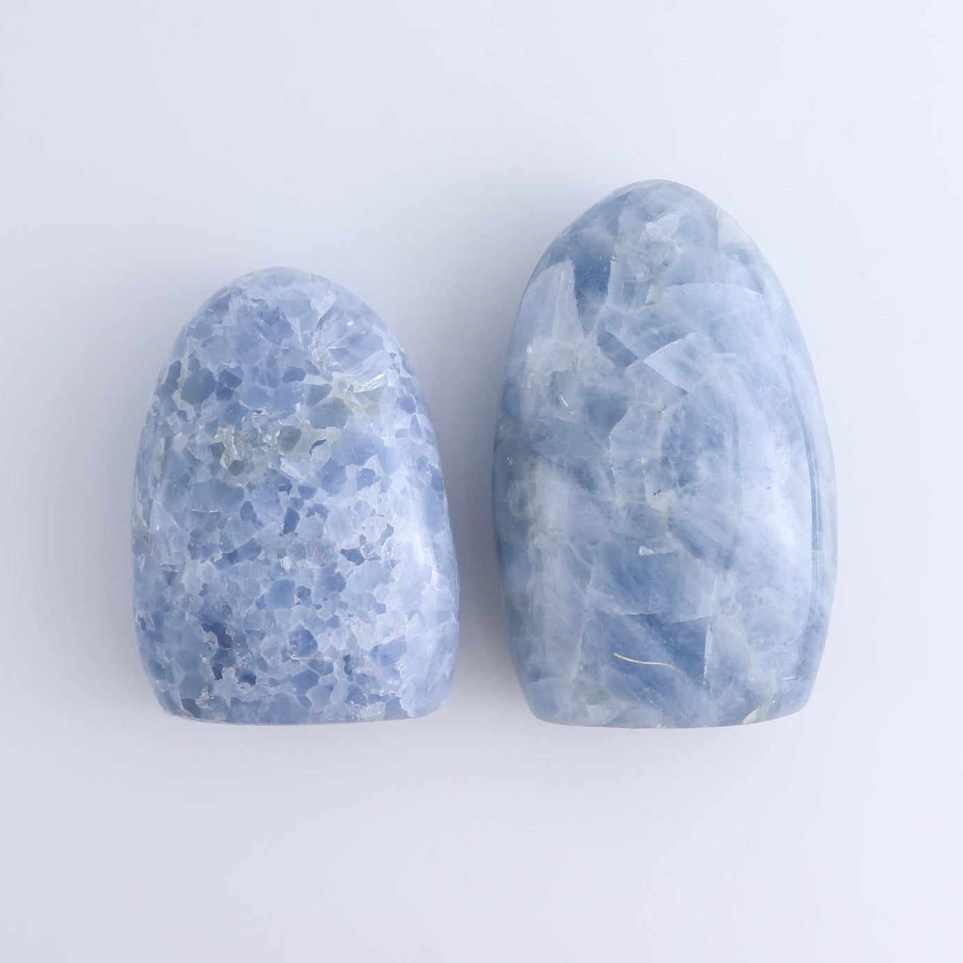 Blue Calcite Freeforms Set of 9