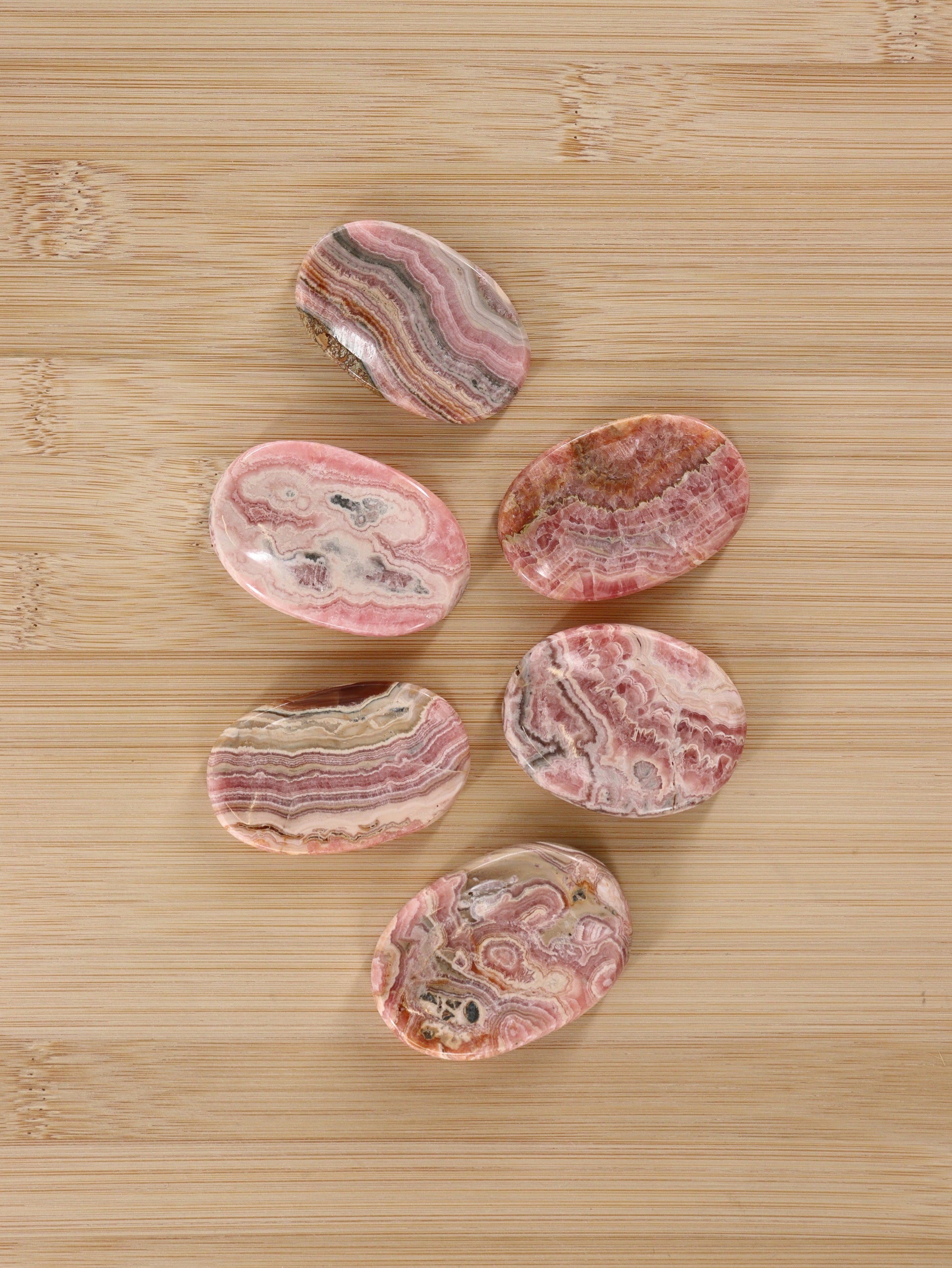 Rhodochrosite Worry Stones Set of 6 - Expert Wholesale and Supplier of Wholesale Crystals & Bulk Gemstones, []
