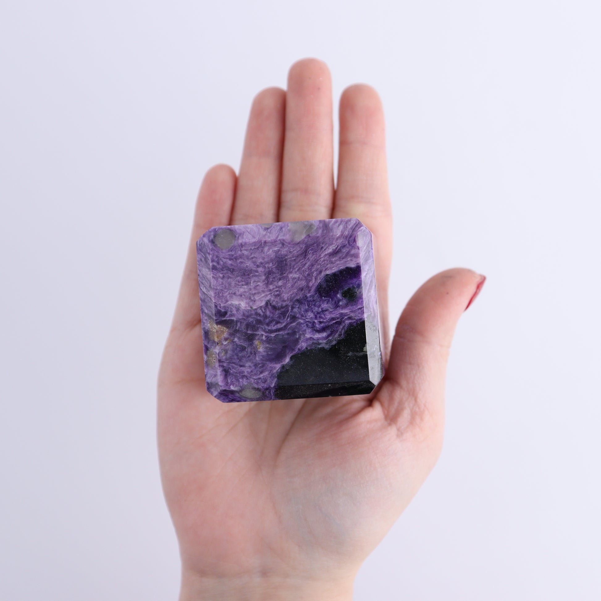 Charoite Cubes Set of 4 - Expert Wholesale and Supplier of Wholesale Crystals & Bulk Gemstones, ["Charoite","Cubes","Russia"]