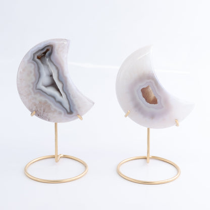 Agate Moons with Stand Set of 5 - Expert Wholesale and Supplier of Wholesale Crystals & Bulk Gemstones, ["Agate","Brazil","moons"]