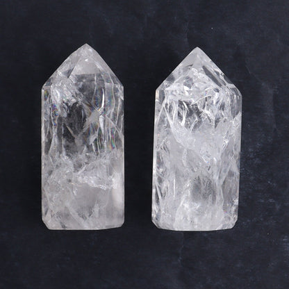 Crackled Quartz Towers Set of 6 - Expert Wholesale and Supplier of Wholesale Crystals & Bulk Gemstones, ["Clear Quartz","Crackled","Points","Quartz","Towers"]