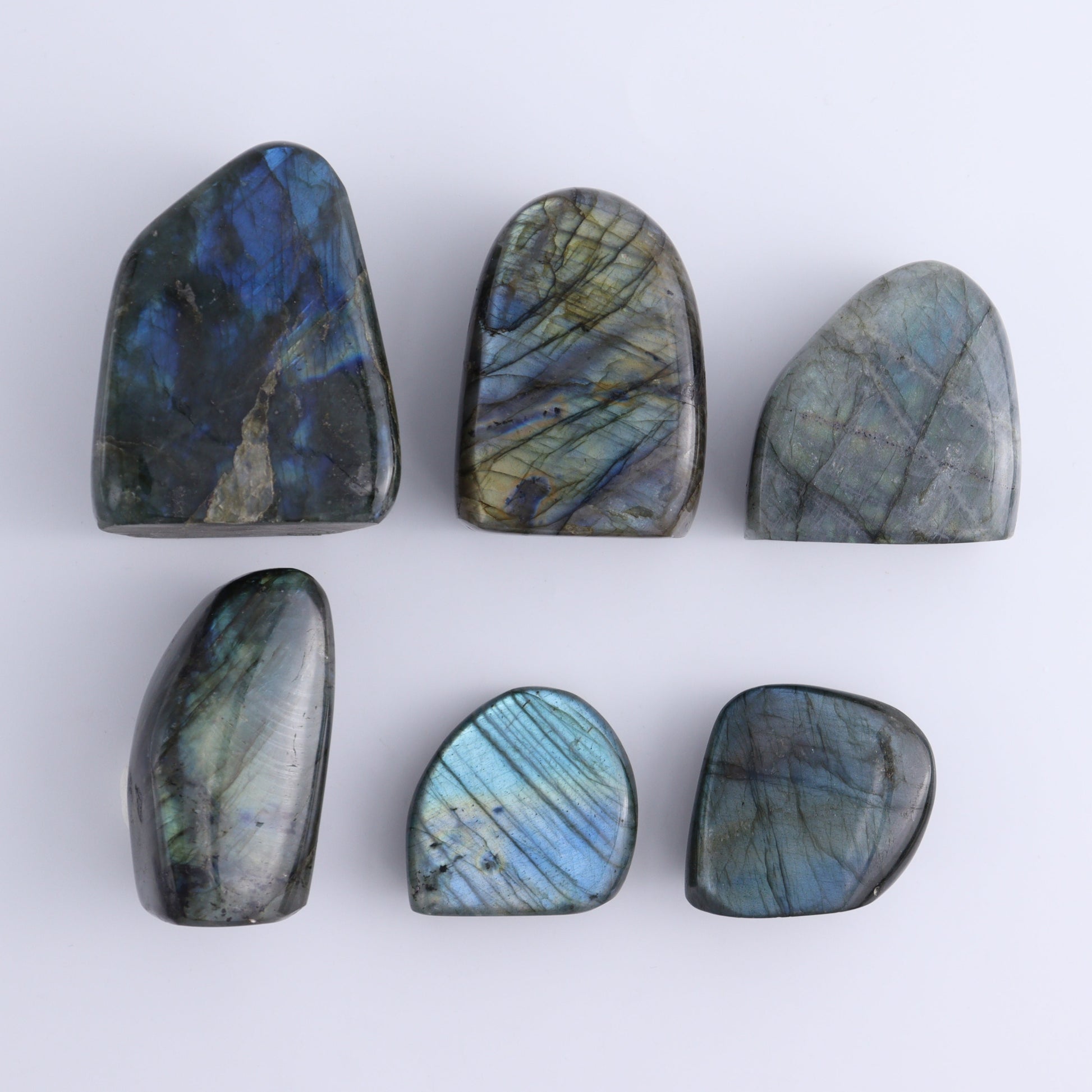 Labradorite Freeform Set of 6 - Expert Wholesale and Supplier of Wholesale Crystals & Bulk Gemstones, ["Freeforms","Labradorite","Madagascar"]