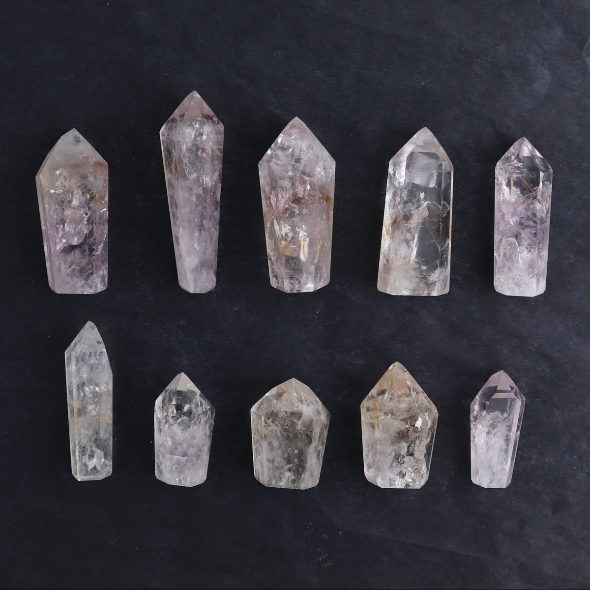 Powellite Amethyst UV Reactive Towers Set of 10