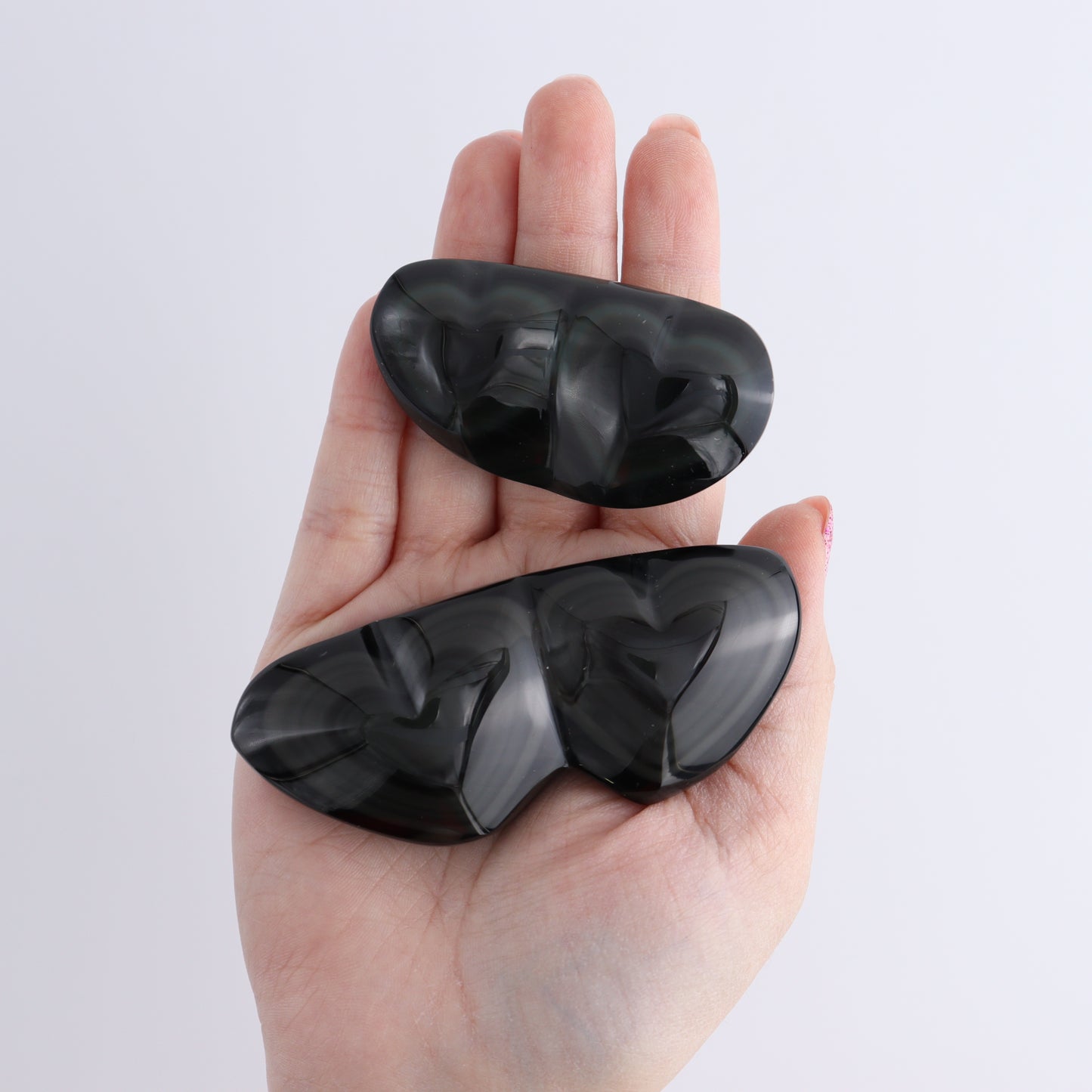 Rainbow Obsidian Heart Pairs Set of 8 - Expert Wholesale and Supplier of Wholesale Crystals & Bulk Gemstones, ["Hearts","Mexico","Rainbow Obsidian"]