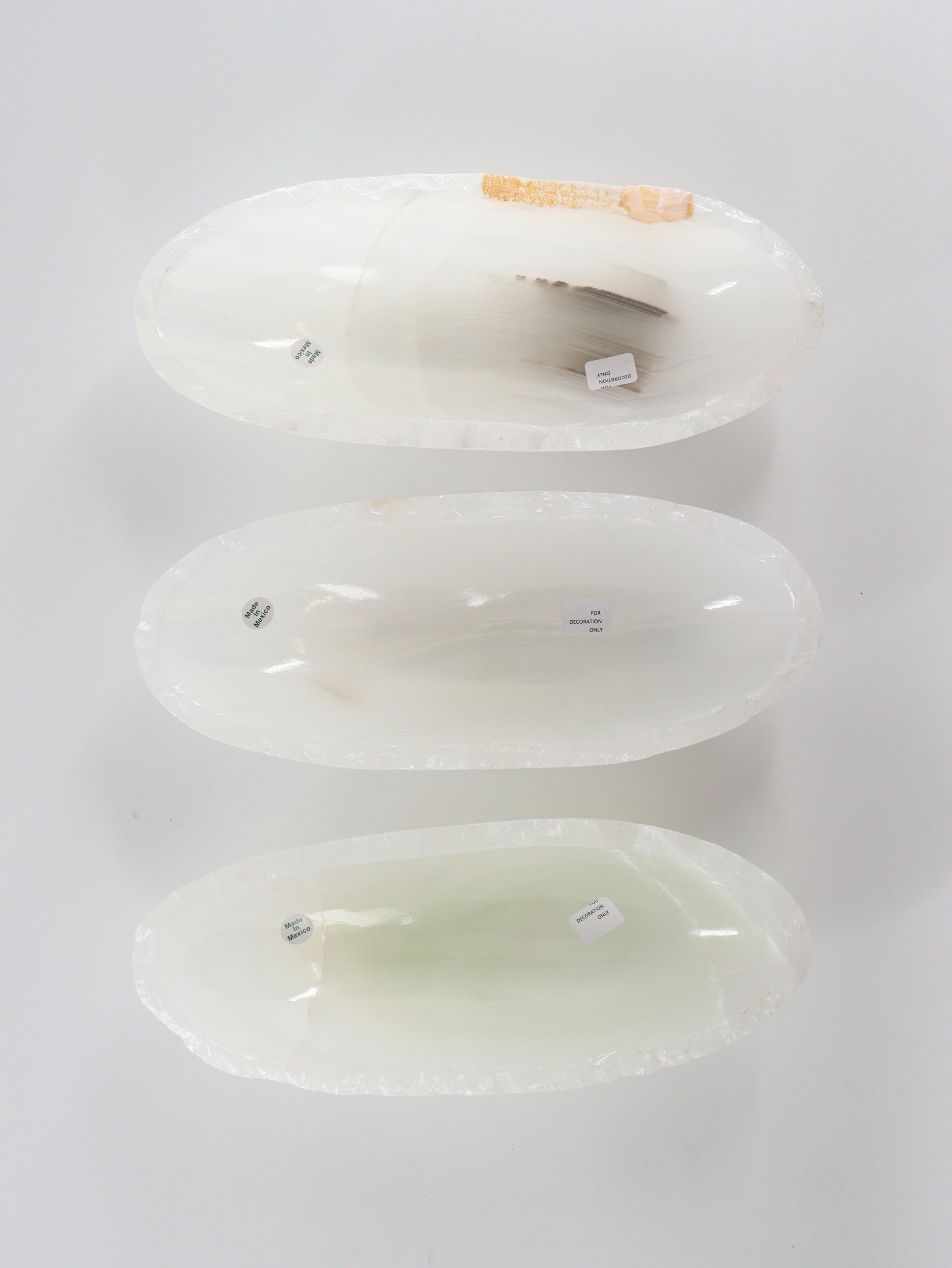 White Onyx Bowls Set of 3 - Expert Supplier of Wholesale Crystals & Bulk Gemstones